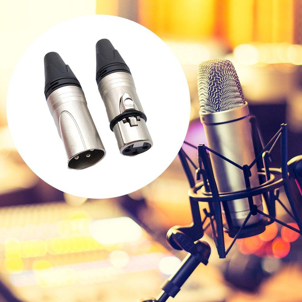 3-контактный разъем XLR вилка никелированная микрофонная вилка НОВЫЙ разъем XLR для динамика Аксессуары для динамика