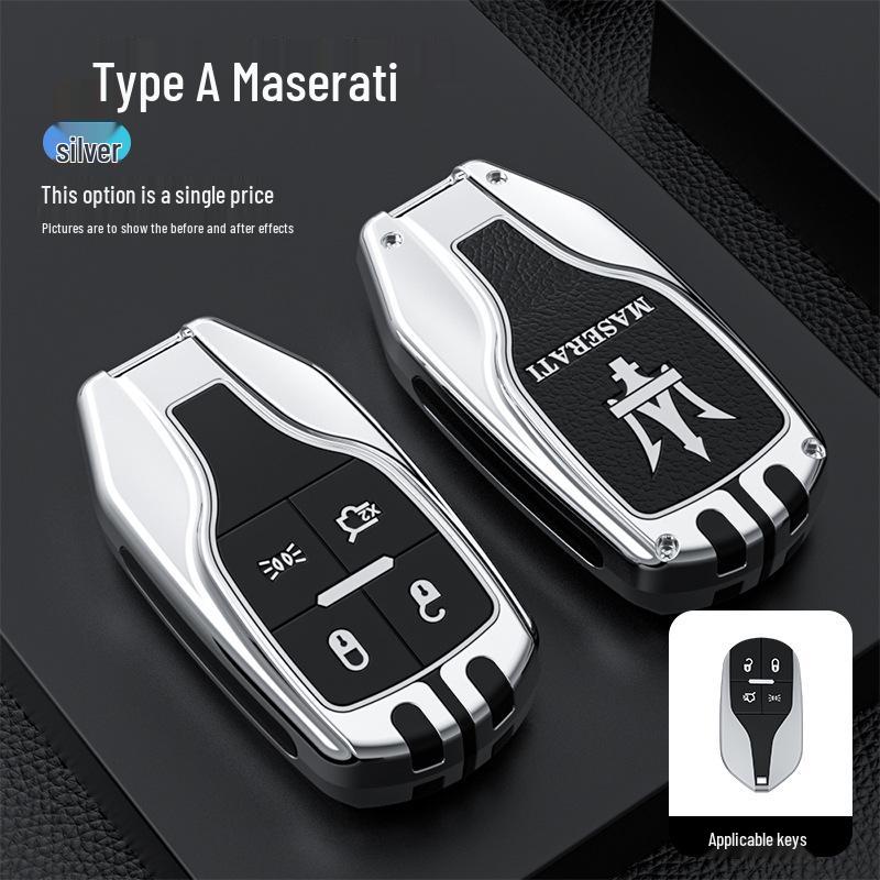 Чехол для ключа Maserati Ghibli & Levante с металлической пряжкой