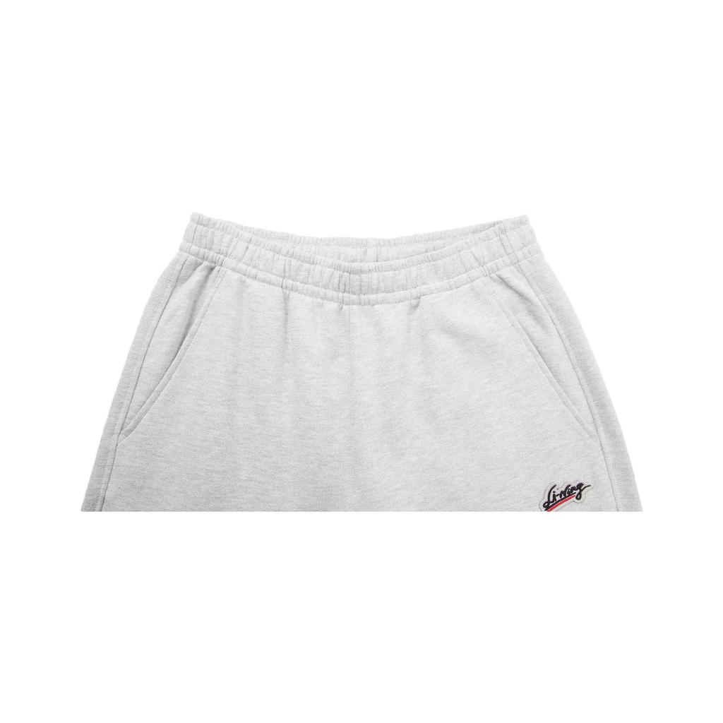 Спортивный стиль Li Ning Свободные трикотажные зимние спортивные штаны с логотипом в виде букв для женщин AKLV838-4