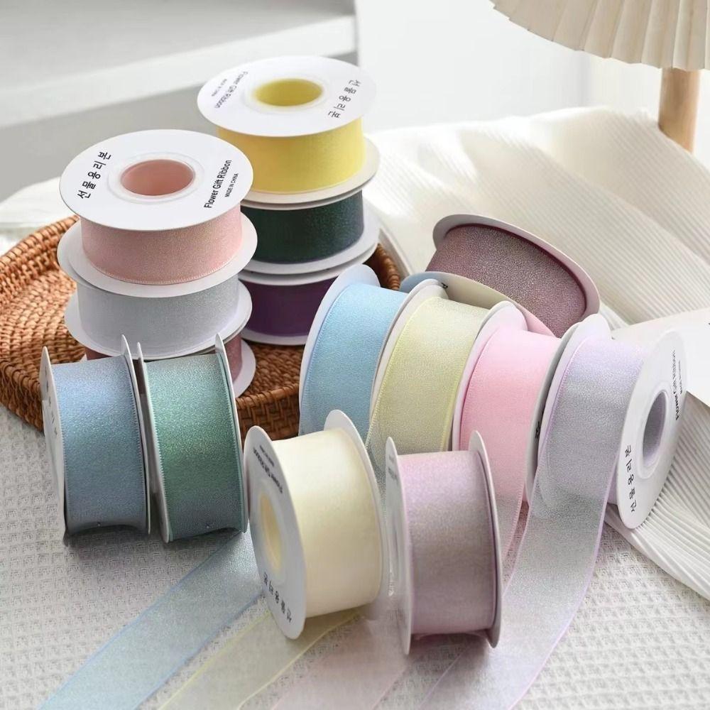 Crafts Bow 4cm Shiny Silk Ribbons 40mm 10 Yards Silk Satin Ribbons  for Decorating Weddings