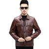 Куртка из натуральной кожи, мужская мотоциклетная кожаная куртка с верхним слоем из воловьей кожи с лацканами, трендовая красивая мужская кожаная куртка