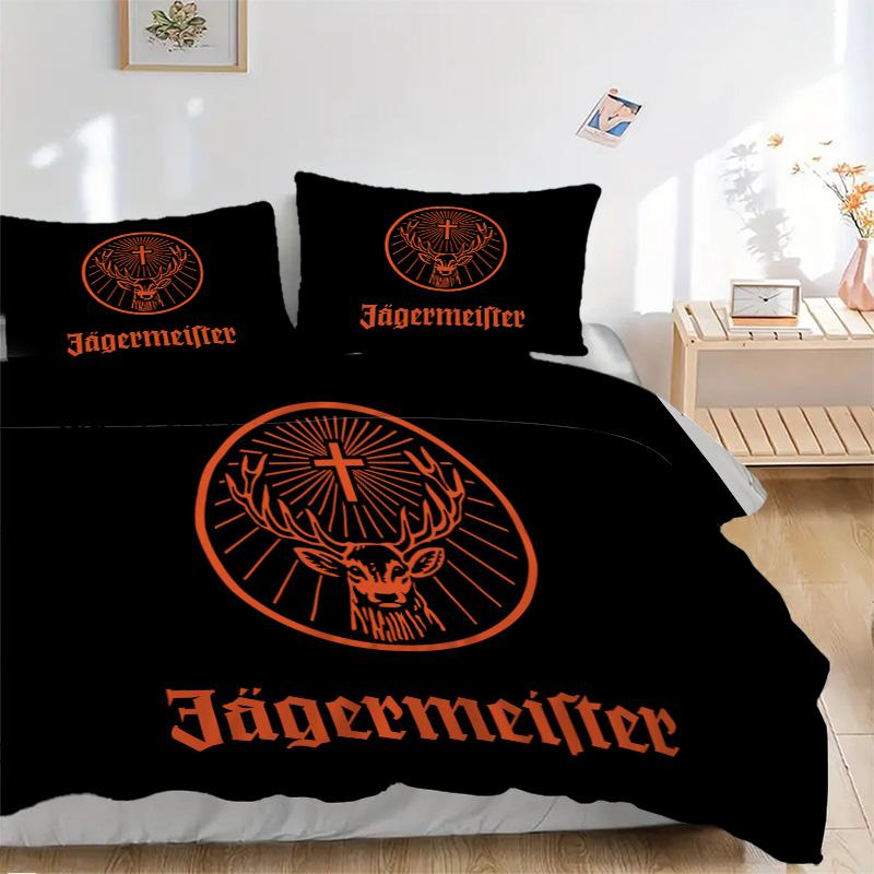 Jgermeister Spirit Drink Print 3Pcs Bedding Setduvet Cover With 2 Bedropillowcase Home Birthday Gift