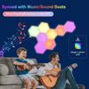 10PCS BT Connected RGB Hexagon Light Ambient Lamp Wall Decorative Lighting with Controller