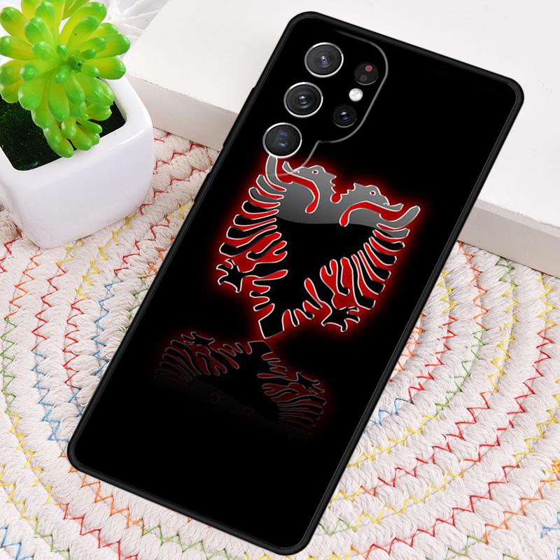Чехол для телефона Албанский флаг Орел для Samsung Galaxy note 10 pro S26 Ultra S23 S24 FE S25 S21 S22 PLUS ударопрочный