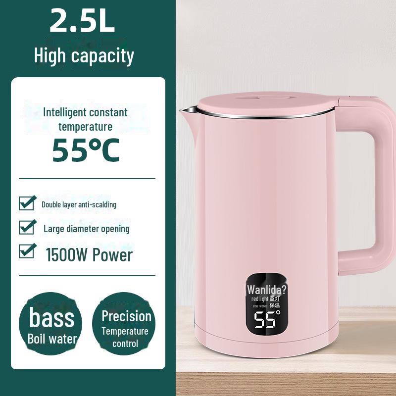 Умный электрический чайник объемом 2 л с изоляцией, автоматическим отключением и контролем температуры