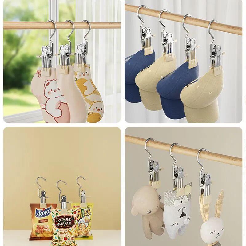 10 шт., зажим для одежды из нержавеющей стали, универсальный органайзер для обуви, прищепки для одежды, крючки для стирки, домашнее хранение одежды, полотенец