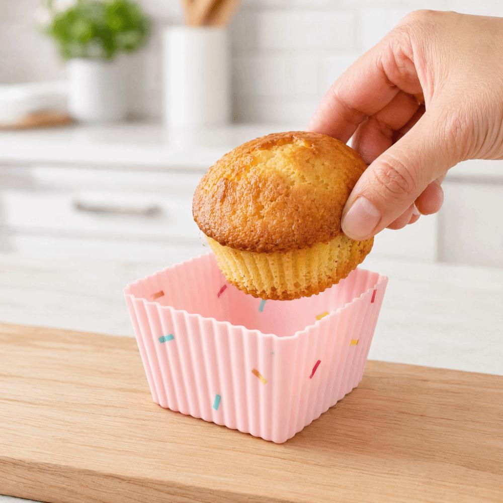 20pcs Non Stick Non-Stick Baking Molds Silicone Material Silicone Muffin Mold Home Baking