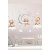 Lovely Bears Playing with Stars Wall Sticker Set