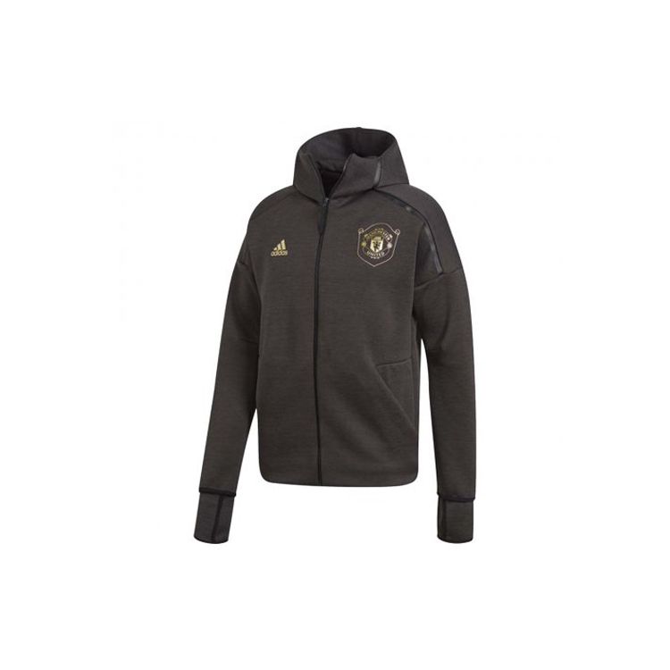 adidas Мужская толстовка с капюшоном Manchester United ZNE HD 3.0 Угольно-черная DX9079