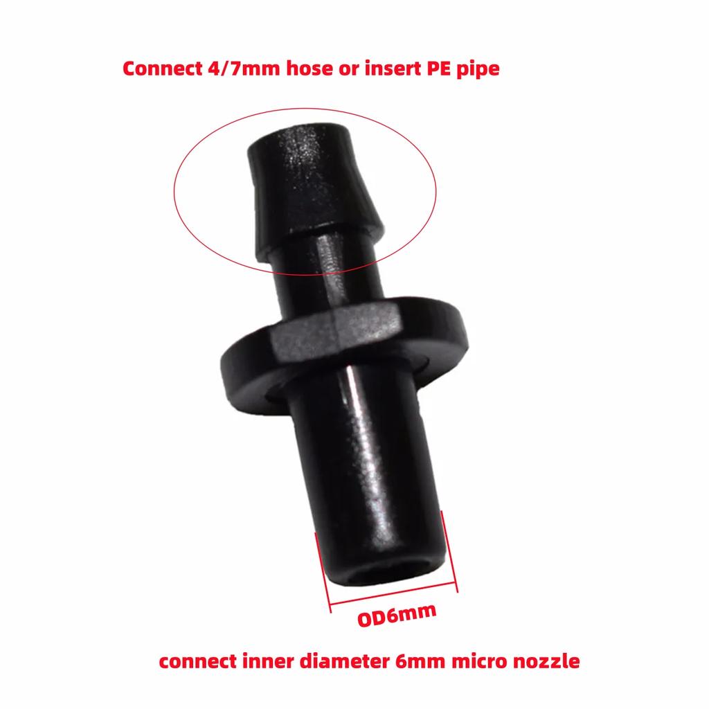 50/100/200Pcs Garden Hose Connectors 4/7mm Hose Single Barbed Straight Joints for Drip Irrigation System and PVC Pipe Fittings