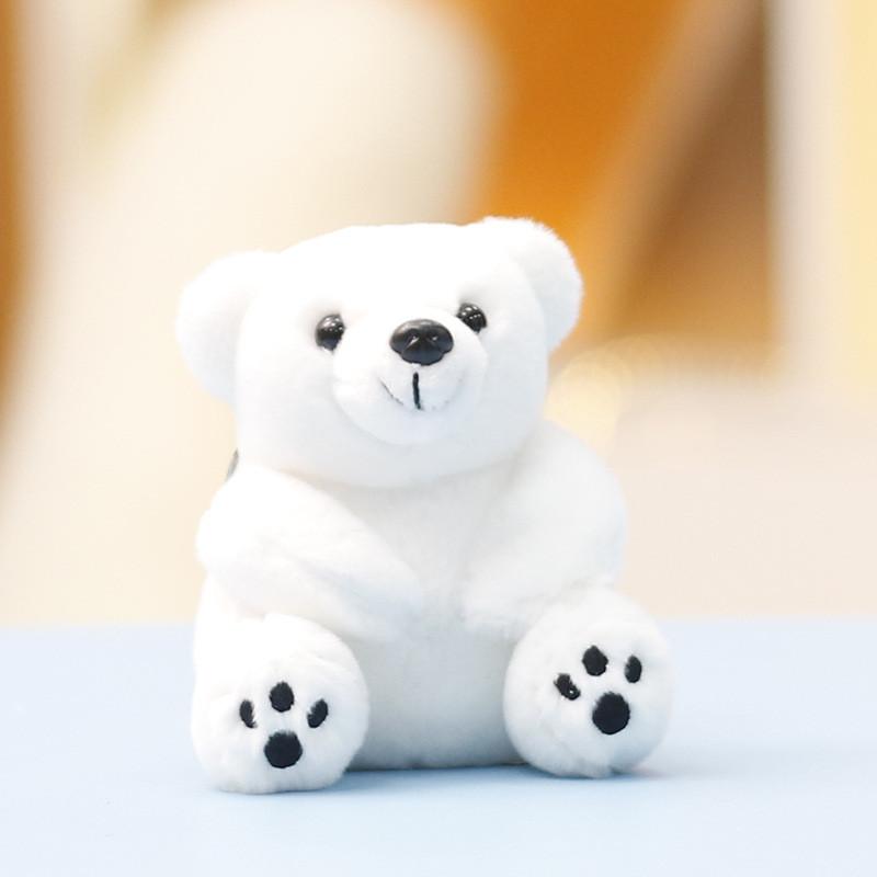 Плюшевая кукла Белый медведь Шарм для сумки Мягкая игрушка Очаровательный декор животного для детей и подростков