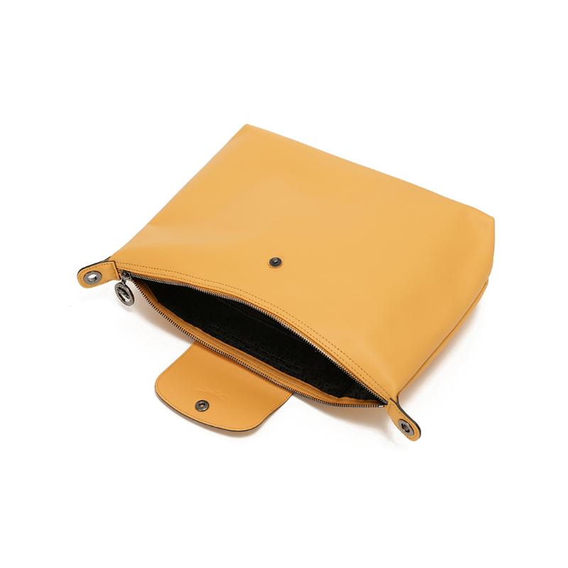 Longchamp Le Pliage Xtra Zipper Closure Leather Underarm Bag Small Square Hobo Shoulder Bag Large Women bags Almond-Yellow 10189987222