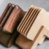 Черный орех Деревянный коврик для чашки чая Кофейный изоляционный коврик Подставка для кухни Декоративные бумажные салфетки для стола 6 шт.