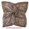 Leopard Print Lady Hair Shawl Wrap 90cm Female Neckerchief Elegant Women Square Scarf