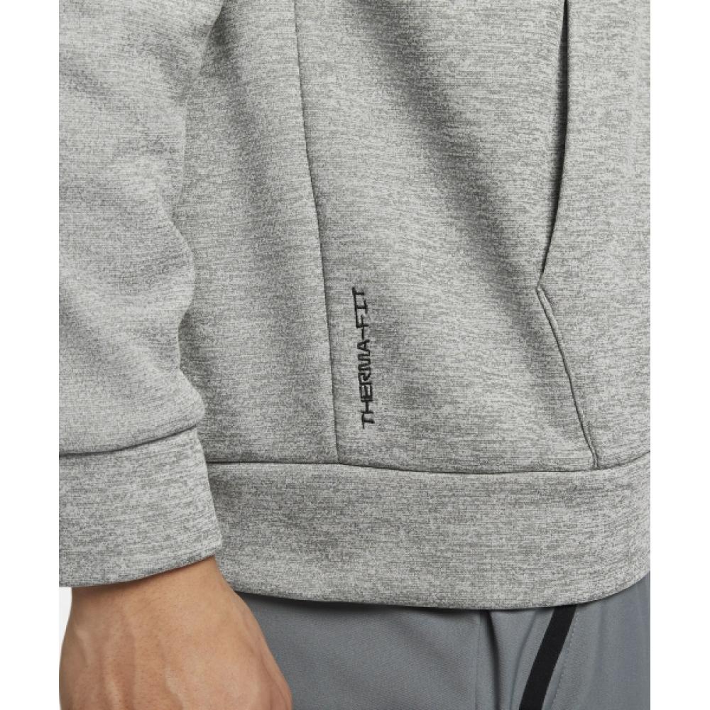 Nike Толстовка с капюшоном для фитнеса TherMafit Pullover M Темно-серый Heather Particle Grey Dq4835 063