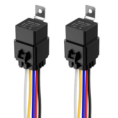 Kiligen 2 шт. Автомобильное реле 40А водонепроницаемое с разъемом жгута 12AWG (Водонепроницаемость