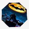 1pc Batman's handsome back Automatic Folding Umbrella - Compact 8-Rib Design, Durable Plastic & Iron1221L