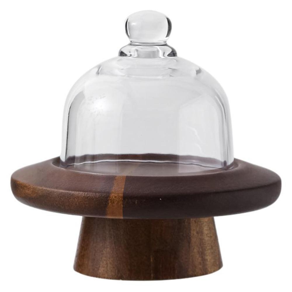 Со стеклянным пылезащитным чехлом, подставка для десерта, деревянный поднос для хранения, столовые приборы, коробка для масла, магазин