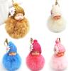 1PC Fluffy Doll Keyring Sleep Baby Lovely Plush Women Pendant Toy Fur Ball Ornaments