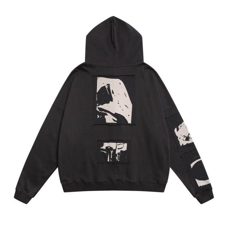 Mens Graphic Print Hoodie Loose Fit Streetwear Sweatshirt Teenagers Winter