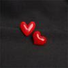 Jewelry Lovers Gift Wedding Party Cute Red Heart Shape Gift Brooch Resin Brooch