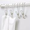 Long Tail Stainless Steel Clip Hanger with Hook Clothespin Spring Clip Long Hook Clip Data File Storage Line Clip