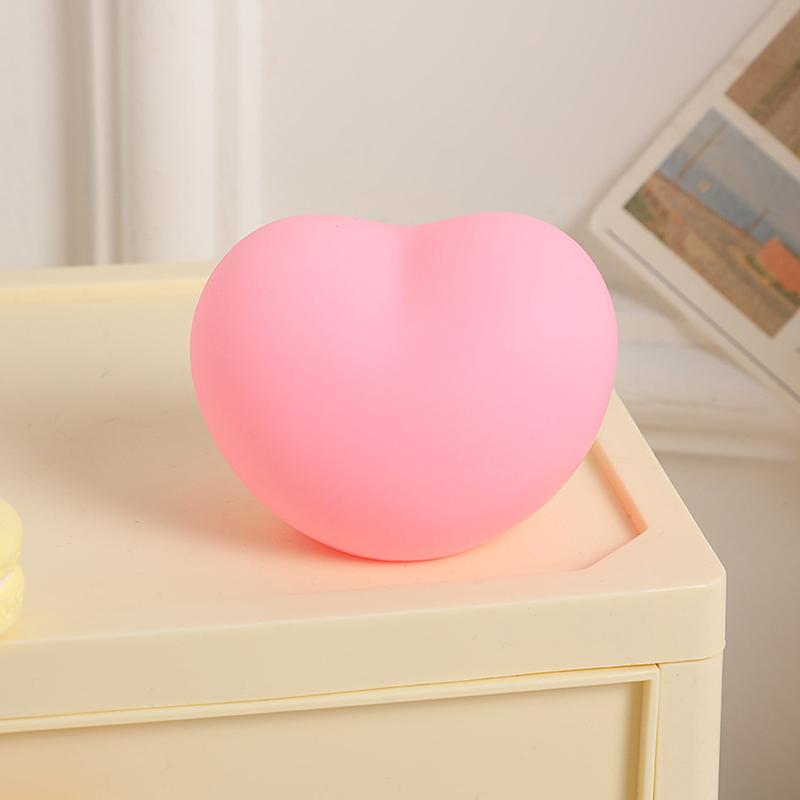 1 шт. милый ночник в форме сердца виниловый светодиодный ночник прикроватный сенсорный детский ночник для детской комнаты подарок на день рождения
