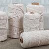 100/200 м 3 мм натуральный бежевый хлопковый витой шнур ремесленная веревка для макраме DIY ремесло