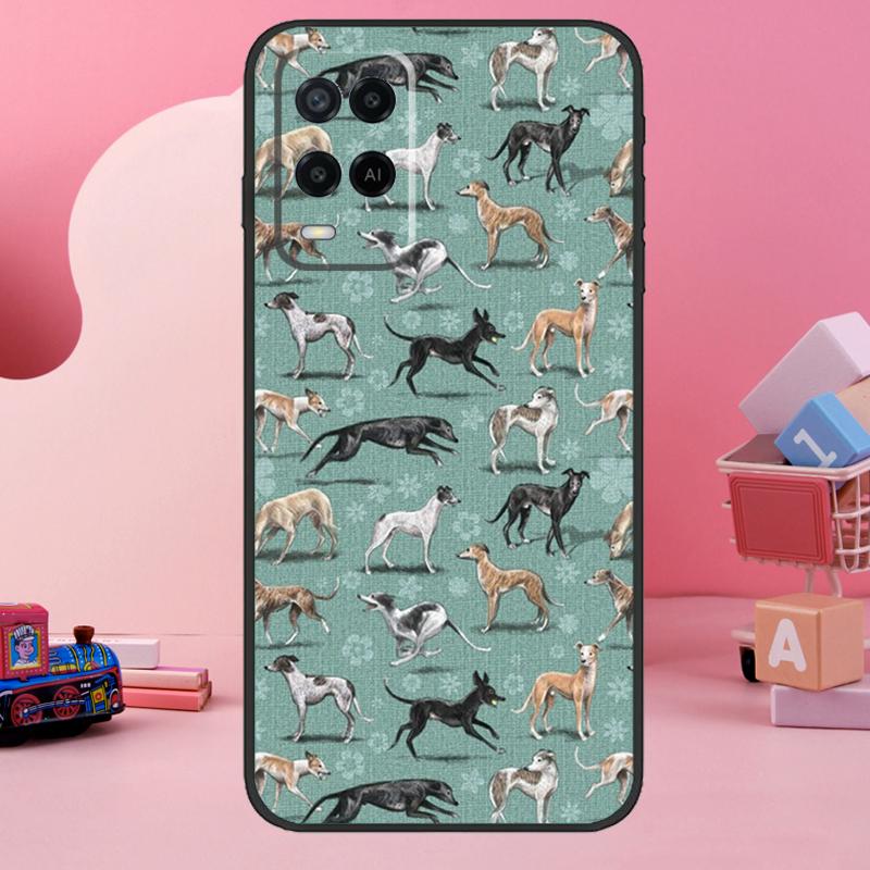 Galgo Greyhound Dog Case For OPPO A5 A9 A31 A53 A52 A72 A15 A16 A17 A57 A77 A54 A74 A94 A76 A96 A53S A54S A57S