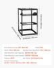 16U Open Frame Network Rack, 585 mm Depth, Wall Mounted or Floor Standing Server Rack, Heavy Duty 4 Post, with Vented Shelves & Mounting Hardware,