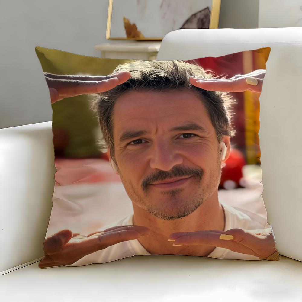 Hot Ppedro Pascaling Cushion Cover Soft EasyWash Pillow Case Versatile for Couch Bed Travel and Office
