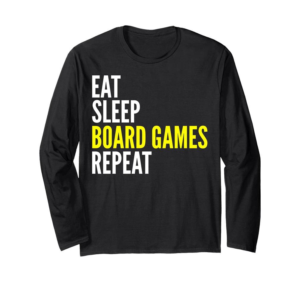 Board Game Player Funny Eat Sleep Board Game Repeat Long Sleeve - T-Shirt