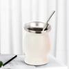 Набор чашек Yerba Mate, чашка в форме тыквы с двойными стенками из нержавеющей стали и щеткой для чистки чашек Bombilla, чайный набор, богатый антиоксидантами и повышающий энергию