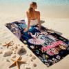 1PC Custom Name Christmas Magic Scene Beach Towel Highly Absorbent And Sand-Resistant Towel for Swimming, Pool, Yoga, And Travel Lightweight