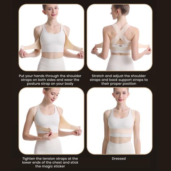 Корректор осанки для мужчин и женщин, регулируемый плечевой бандаж, расширенные ремни для улучшения осанки и предотвращения сутулости спины
