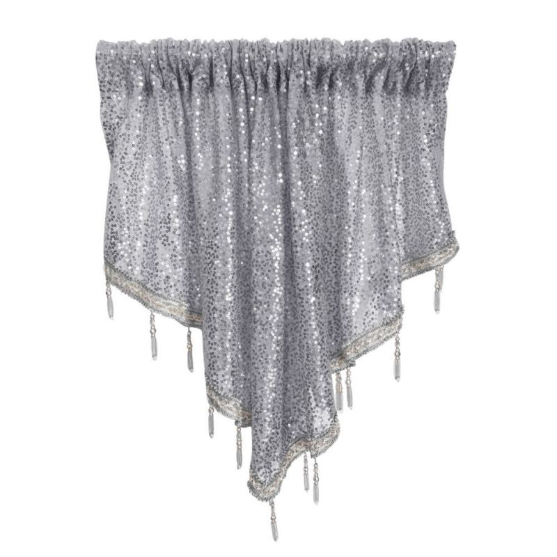 Блестящие треугольные драпировочные шторы Декоративные шторы