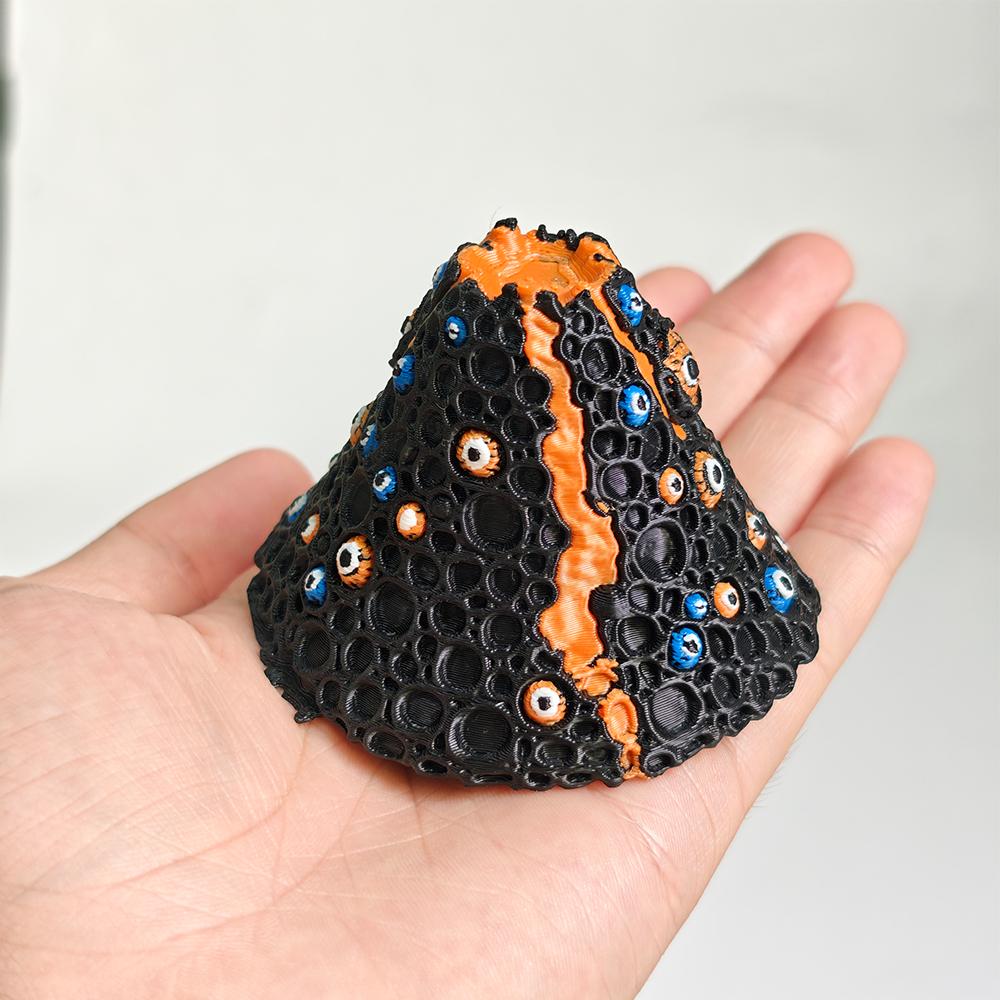 3D-печатный Вулкан Ужаса Многоглазый Пожиратель Морей Монстр-Торнадо Глубоководная Фигурка Действия Декор для Рабочего Стола Существо Подарок на День Рождения