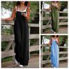 Oversized  Women Loose Overalls Summer Fashion Female Sleeveless Wide Leg Pant Suits
