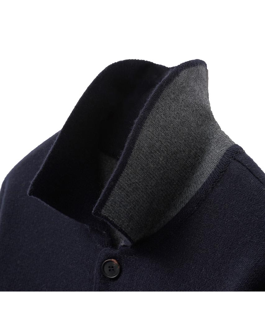 Iolo Double Face Wool Knit Coat_Dark Navy