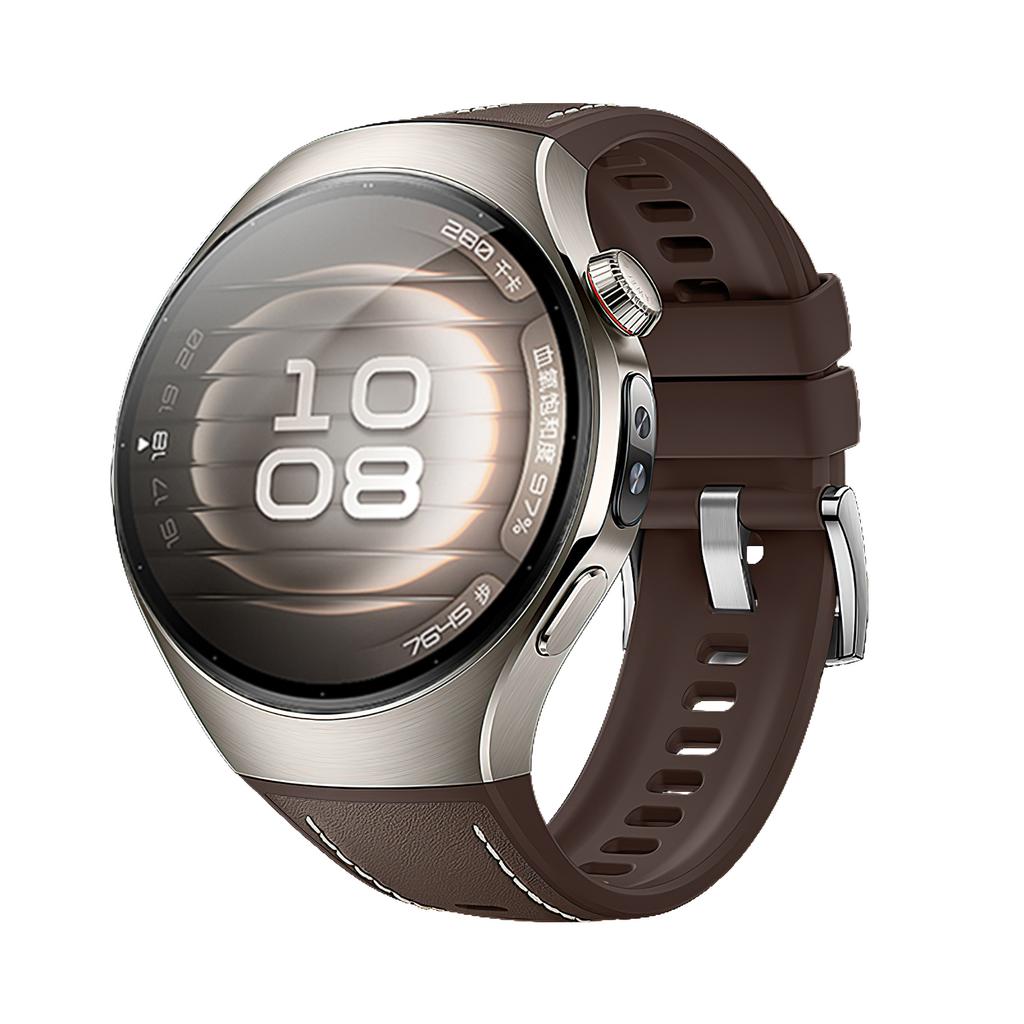 Original Luxury Leather Strap For Huawei Watch 5 46MM No Gaps Rubber Band For Huawei Watch 5 42mm Business Quick release Band