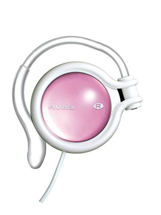 JVC Open Headphones Earhook White Ruby Pink HP-AL102-WP On-Ear &