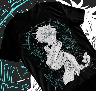 Jujutsu Kaisen Годжо Сатору Мэгуми Юдзи Футболка Аниме Манга Футболка Мягкая футболка