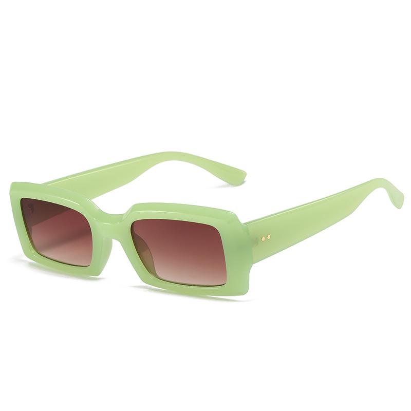 Internet celebrities ins small frame sunglasses, fashionable square jelly sunglasses, multi-color glasses