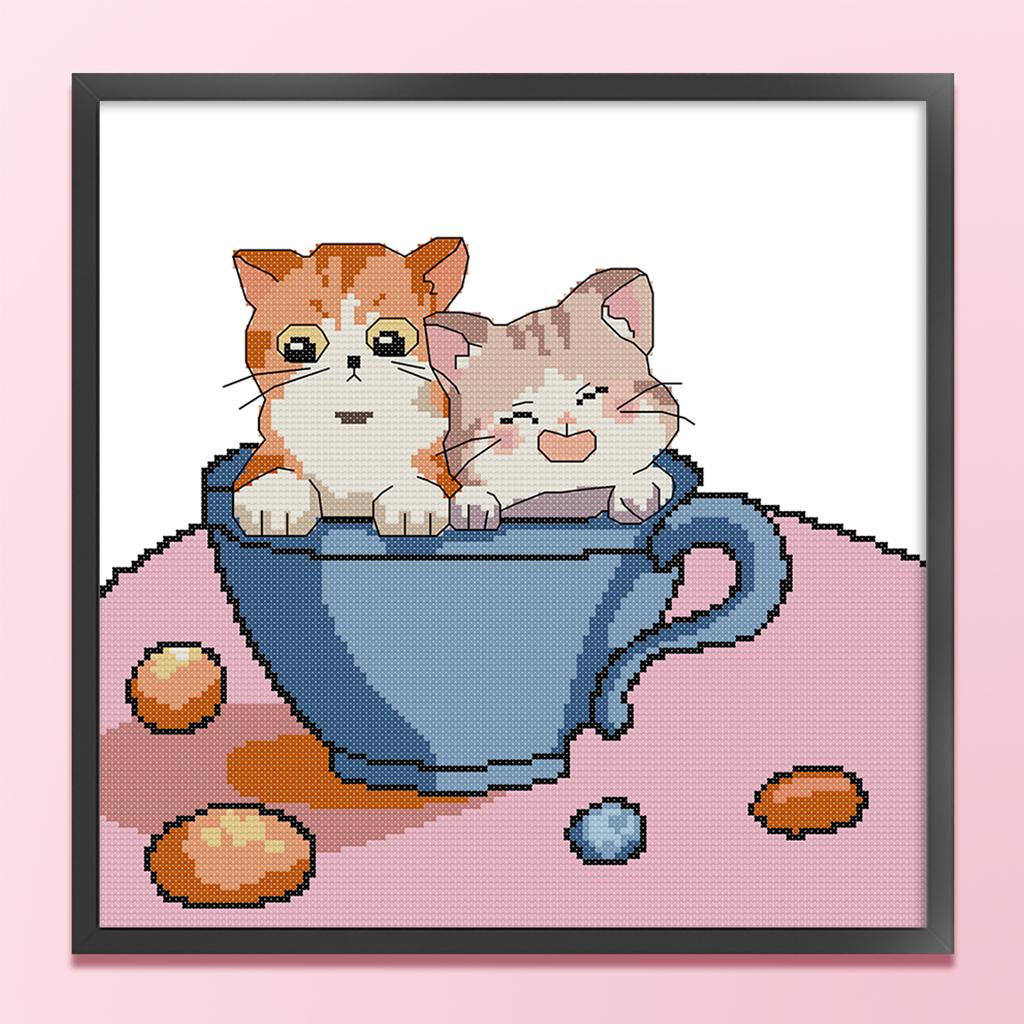 Животные Полный 14CT DIY Наборы для вышивания крестом с нанесенным рисунком Наборы для вышивания крестом с принтом Вышивка DIY Стартовый набор для взрослых Домашний декор