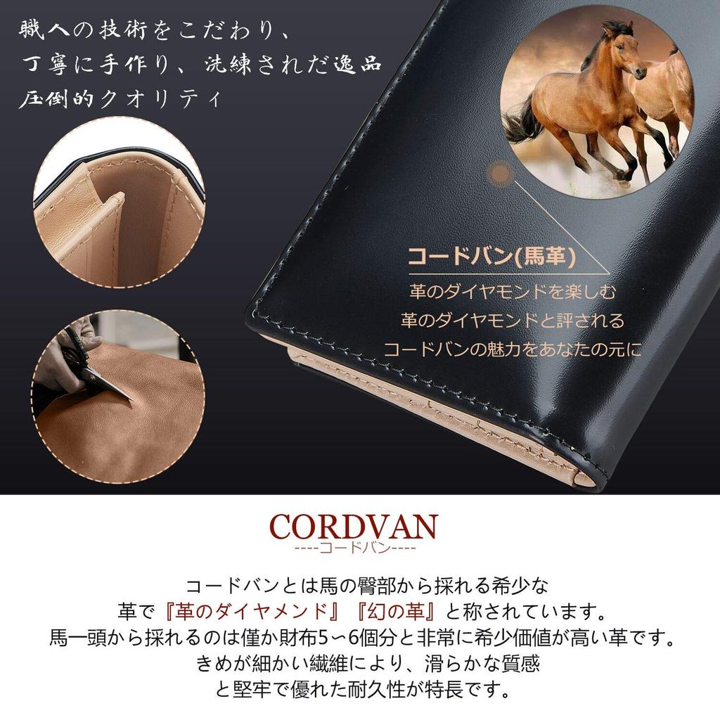 2024 Business Card Holder Cordovan Large Capacity Magnet Snap Close Brand Contains 70 Business Cards Comes with Cosmetic Box Genuine Leather Business