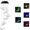 Solar Lights Outdoor Butterfly Dragonfly Hummingbird Wind Chimes Color Changing Waterproof Solar Powered Led Wind String Lights Hanging Lights