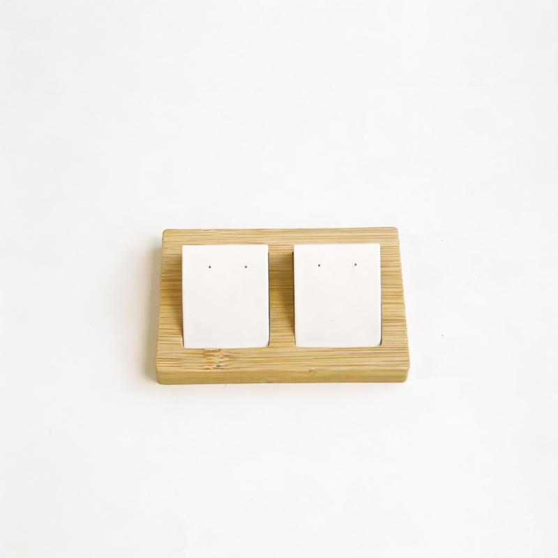 Bamboo Earring Display Stand Easy to Assemble Soft Velvet Lining Multi Slots for Jewelry Shops Home Earring Display Use