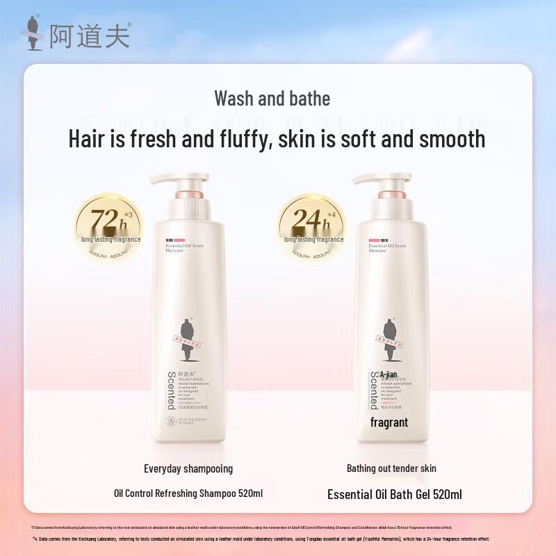 Adolph Essential Oil Fragrance Shampoo & Body Wash Set