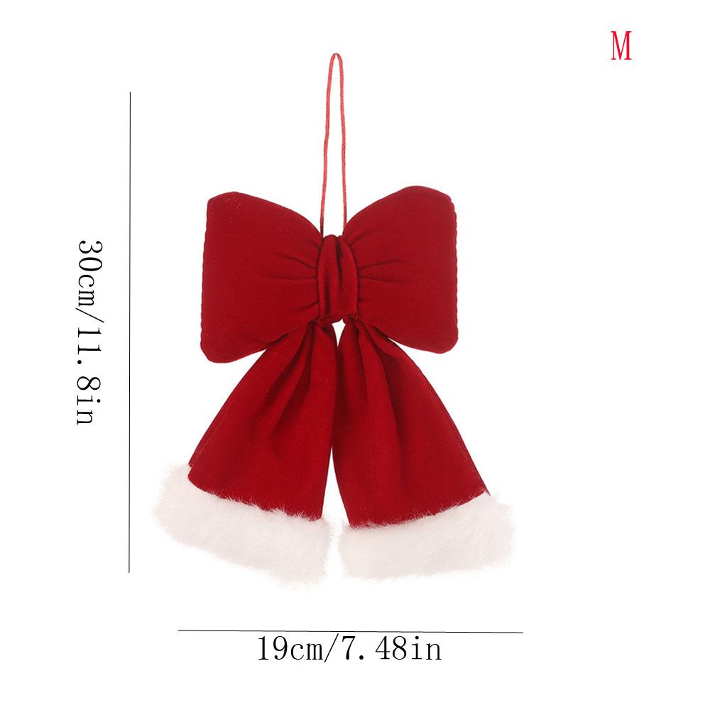1 шт. Красные банты Рождественские украшения для елки Бархатный бант-украшение с веревкой для Рождества, дома, венка, забора, лестничного ограждения, каминного декора