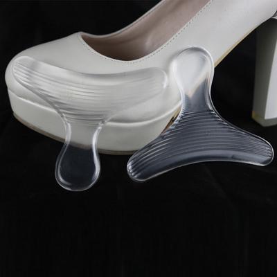 1 пара женских гелевых вставок для пятки, Т-образная силиконовая вставка, защита пятки, инструменты для ухода за ногами, невидимая стелька